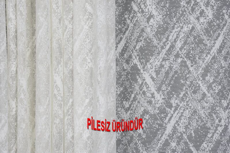 KDK 6030 MODEL KREM RENK PİLESİZ TEK KANAT Fon Perde 300*260 cm - 2