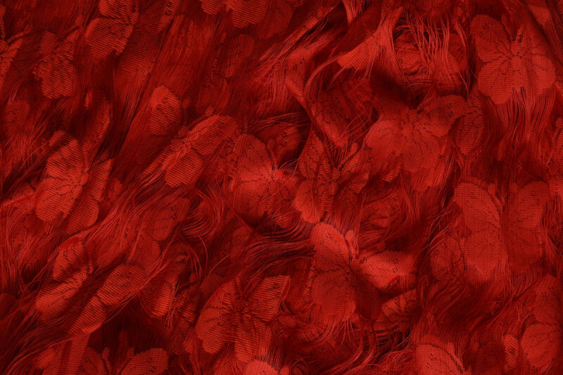 KELEBEK BİRLEŞİK MODEL KIRMIZI RENK HAZIR İP PERDE 300*270 - 5