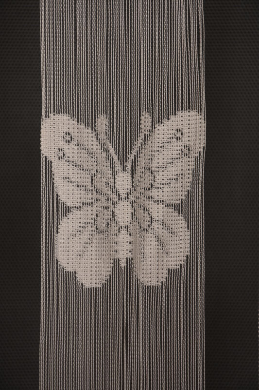 KELEBEK MODEL KREM RENK İP PERDE HAZIR DÜĞMELERİ DİKİLMİŞ İP PERDE 175*280 cm - 4