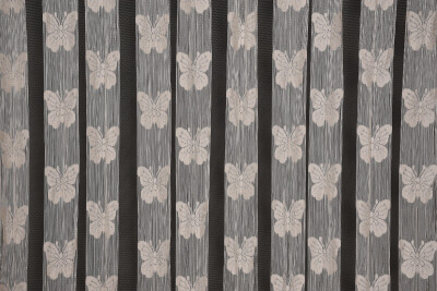 KELEBEK MODEL KREM RENK İP PERDE HAZIR DÜĞMELERİ DİKİLMİŞ İP PERDE 300*270 cm - 1