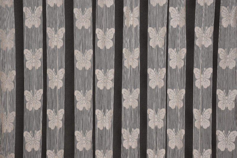 KELEBEK MODEL KREM RENK İP PERDE HAZIR DÜĞMELERİ DİKİLMİŞ İP PERDE 300*270 cm - 1