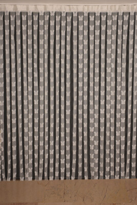 KELEBEK MODEL KREM RENK İP PERDE HAZIR DÜĞMELERİ DİKİLMİŞ İP PERDE 300*270 cm - 2