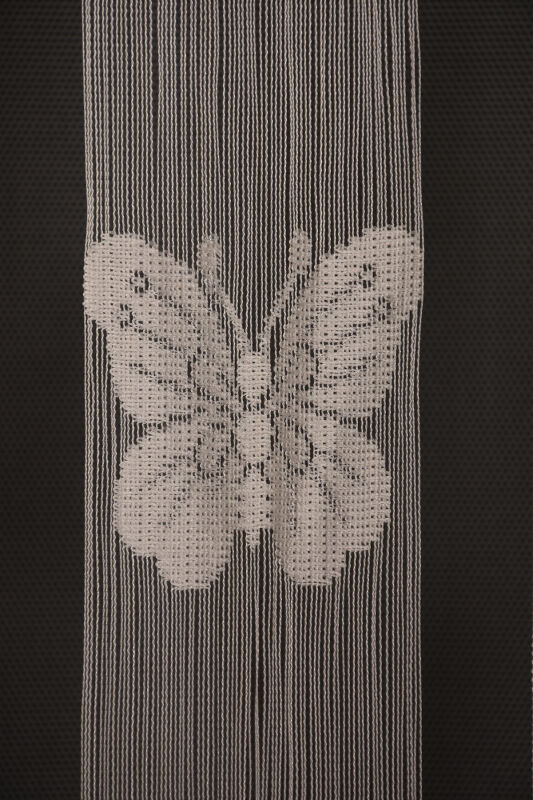 KELEBEK MODEL KREM RENK İP PERDE HAZIR DÜĞMELERİ DİKİLMİŞ İP PERDE 300*270 cm - 3