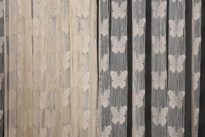 KELEBEK MODEL KREM RENK İP PERDE HAZIR DÜĞMELERİ DİKİLMİŞ İP PERDE 300*270 cm - 4