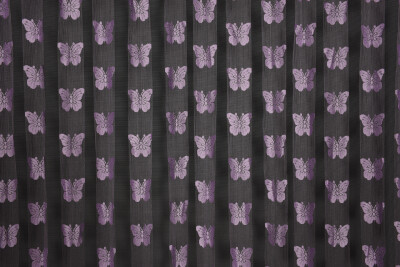 KELEBEK MODEL LİLA ÇİFT RENK İP PERDE HAZIR DÜĞMELERİ DİKİLMİŞ İP PERDE 300*280 cm - 3