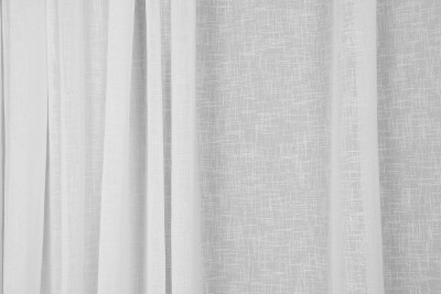 KETEN 1525 MODEL BEYAZ RENK TEK KANAT Hazır dikilmiş Pileli Fon Perde 300*260 cm - 2