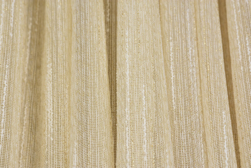 KETEN SİMLİ MODEL GOLD RENK TEK KANAT Hazır dikilmiş Pileli Fon Perde 300*260 cm - 4