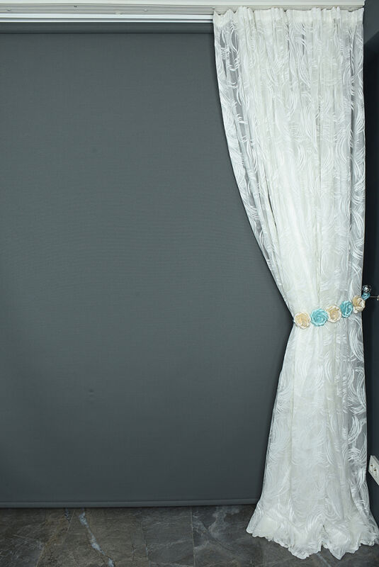 KILINÇ MODELİ BEYAZ RENK TEK KANAT Hazır Dikilmiş Pileli Fon Perde 300*260 Cm - 6