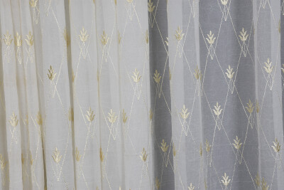 KREŞ 1 KREM RENK Hazır dikilmiş Pileli Fon Perde 300*260 cm - 2