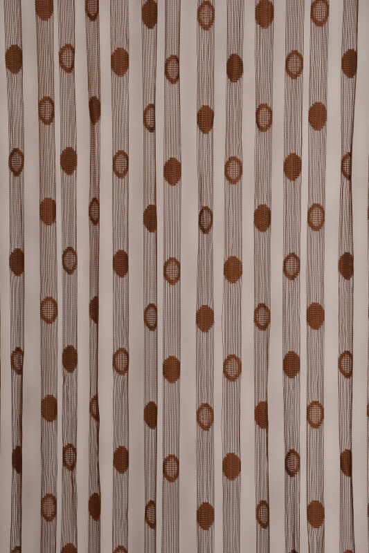 KÜÇÜK PUANLI MODEL ACI KAHVE RENK HAZIR İP PERDE 300*270 cm - 1