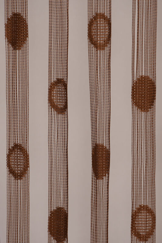 KÜÇÜK PUANLI MODEL ACI KAHVE RENK HAZIR İP PERDE 300*270 cm - 3