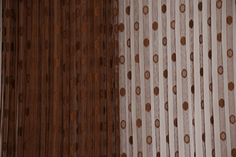 KÜÇÜK PUANLI MODEL ACI KAHVE RENK HAZIR İP PERDE 300*270 cm - 4