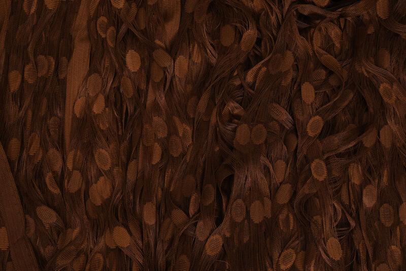 KÜÇÜK PUANLI MODEL ACI KAHVE RENK HAZIR İP PERDE 300*270 cm - 5