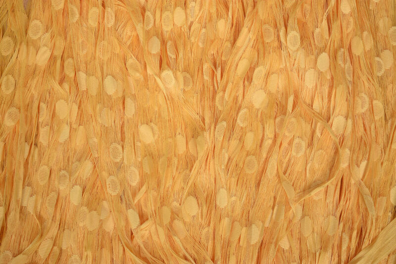 KÜÇÜK PUANLI MODEL CİVCİV SARISI RENK HAZIR İP PERDE 300*270 cm - 5