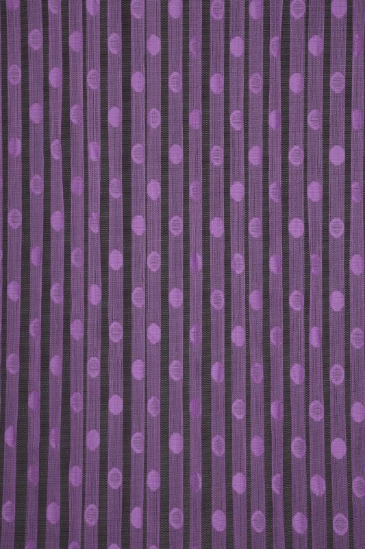 KÜÇÜK PUANLI MODEL FUŞYA RENK İP PERDE HAZIR DÜĞMELERİ DİKİLMİŞ İP PERDE 300*280 cm - 5