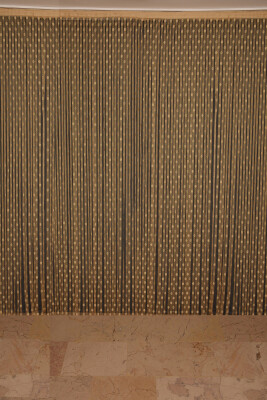 KÜÇÜK PUANLI MODEL GOLD RENK HAZIR İP PERDE 300*280 cm - 2