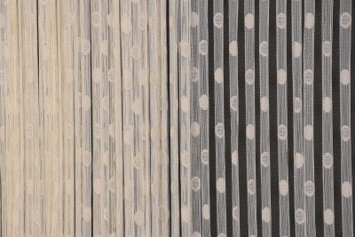 KÜÇÜK PUANLI MODEL KREM RENK HAZIR DİKİLMİŞ İP PERDE 100*280 cm - AKÇA TEKSTİL