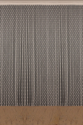 KÜÇÜK PUANLI MODEL KREM RENK HAZIR DİKİLMİŞ İP PERDE 100*280 cm - 3