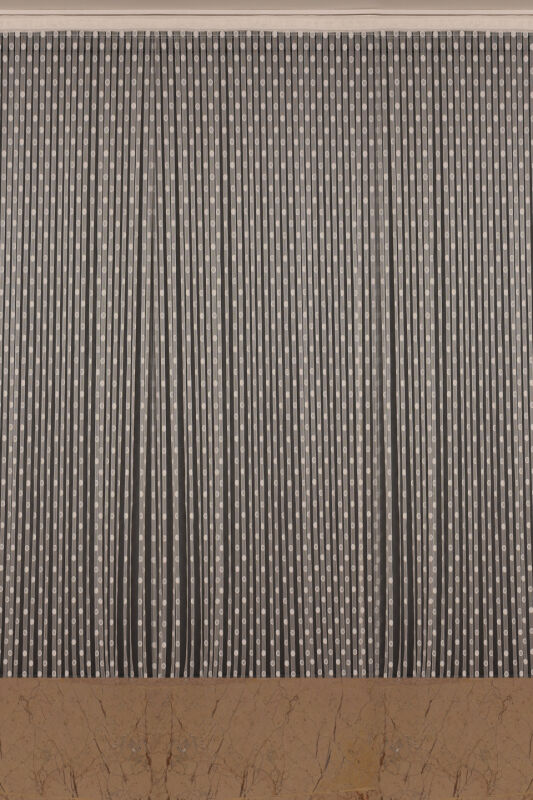 KÜÇÜK PUANLI MODEL KREM RENK HAZIR DİKİLMİŞ İP PERDE 180*280 cm - 2