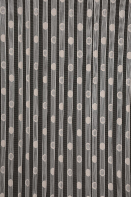 KÜÇÜK PUANLI MODEL KREM RENK HAZIR DİKİLMİŞ İP PERDE 300*270 cm - 1