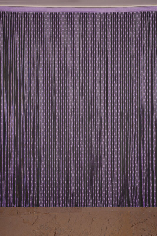 KÜÇÜK PUANLI MODEL LİLA RENK HAZIR İP PERDE 300*270 cm - 2