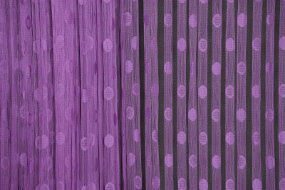 KÜÇÜK PUANLI MODEL MOR RENK HAZIR İP PERDE 300*270 cm - 4