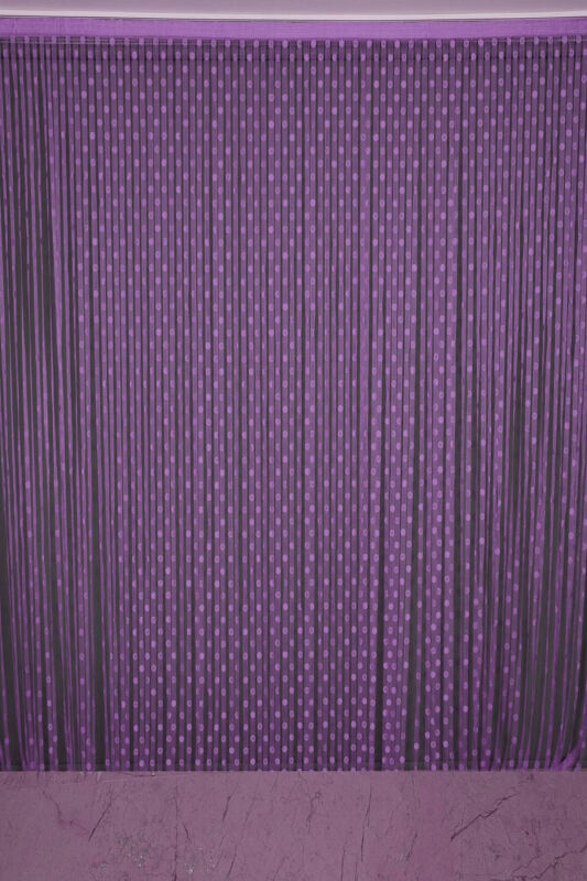 KÜÇÜK PUANLI MODEL MOR RENK HAZIR İP PERDE 300*270 cm - 2