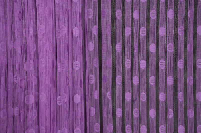 KÜÇÜK PUANLI MODEL MOR RENK HAZIR İP PERDE 300*270 cm - 4