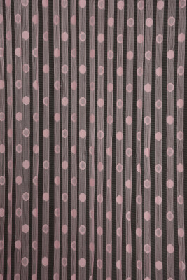 KÜÇÜK PUANLI MODEL PEMBE RENK HAZIR İP PERDE 300*270 cm - AKÇA TEKSTİL