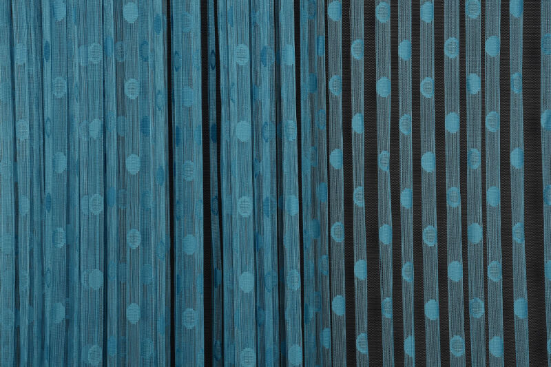 KÜÇÜK PUANLI MODEL TURKUAZ RENK HAZIR İP PERDE 300*270 cm - 4