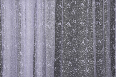 KUŞ MODEL KIRIK BEYAZ RENK TEK KANAT Dikilmiş Pileli Fon Perde 300*260 Cm - 6