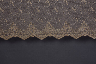 KUŞ MODEL KOYU VİZON RENK TEK KANAT Hazır dikilmiş Pileli Fon Perde 300*260 cm - 2