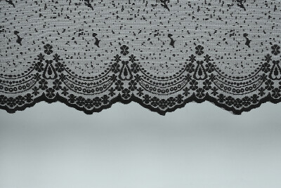 KUŞ MODEL SİYAH RENK TEK KANAT Hazır dikilmiş Pileli Fon Perde 300*260 cm - 3