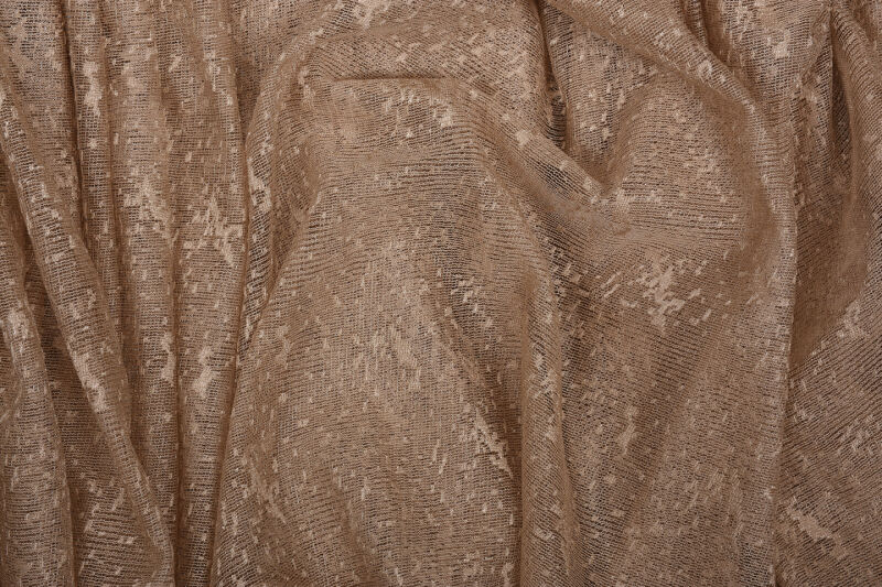 KUŞ MODEL VİZON RENK TEK KANAT Dikilmiş Pileli Fon Perde 300*260 Cm - 3