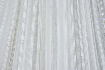 MAKARNA 150 MODEL ALTIN SİMLİ KIRIK BEYAZ RENK HAZIR DİKİLMİŞ PİLELİ TÜL PERDE 300*260 - 10