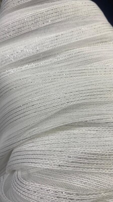 MAKARNA 250 MODEL SİMLİ KIRIK BEYAZ RENK HAZIR DİKİLMİŞ PİLELİ TÜL PERDE 300*260 - 3