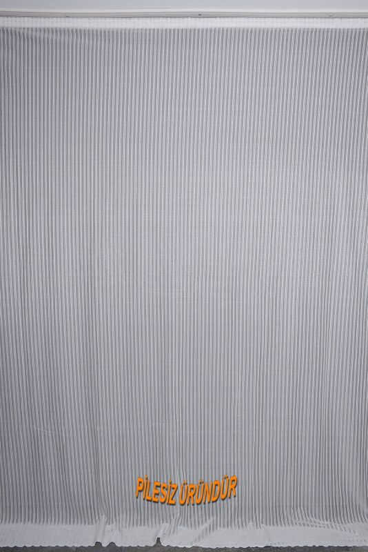 MAKARNA KDK MODEL KREM RENK PİLESİZ TEK KANAT Fon Perde 300*260 cm - 1