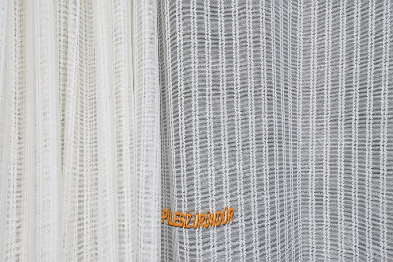 MAKARNA KDK MODEL KREM RENK PİLESİZ TEK KANAT Fon Perde 300*260 cm - 7