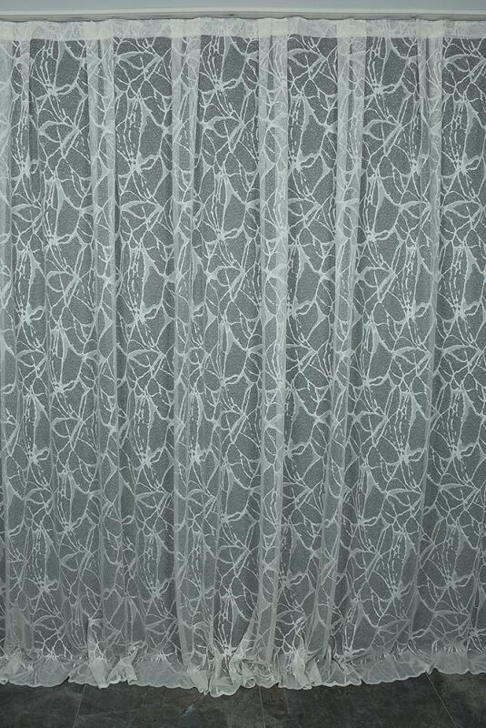 MERMER MODEL KREM RENK TEK KANAT Hazır dikilmiş Pileli Fon Perde 300*260 cm - 1