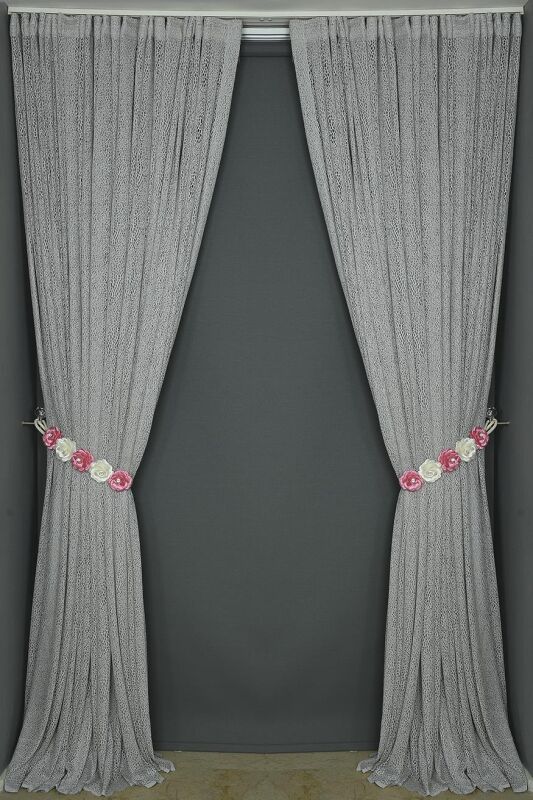 MİKRO MODEL GRİ RENK TEK KANAT Hazır dikilmiş Pileli Fon Perde 300*260 cm - 7