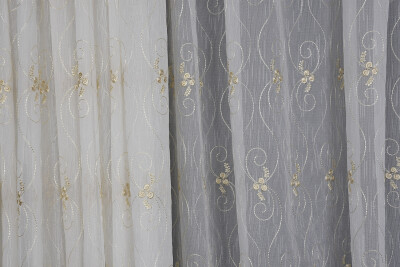 NAKIŞ 10 MODEL KREM RENK TEK KANAT Hazır dikilmiş Pileli Fon Perde 300*260 cm - 2