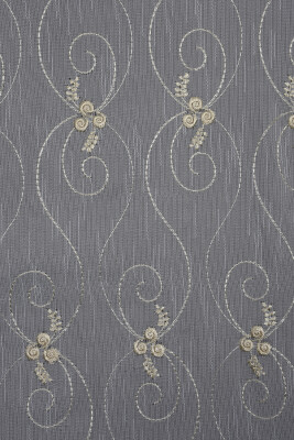 NAKIŞ 10 MODEL KREM RENK TEK KANAT Hazır dikilmiş Pileli Fon Perde 300*260 cm - 4