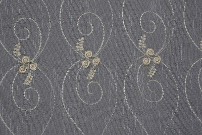 NAKIŞ 10 MODEL KREM RENK TEK KANAT Hazır dikilmiş Pileli Fon Perde 300*260 cm - 5