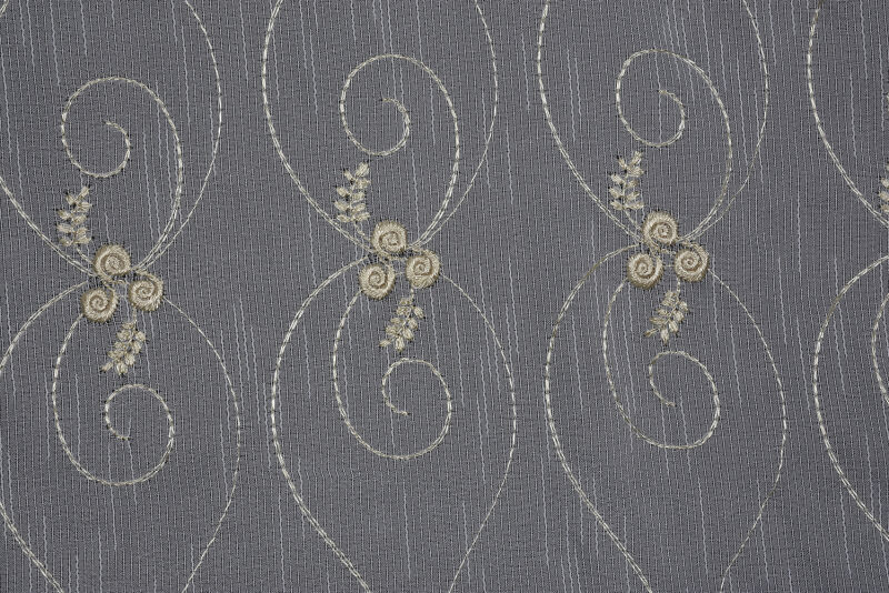 NAKIŞ 10 MODEL KREM RENK TEK KANAT Hazır dikilmiş Pileli Fon Perde 300*260 cm - 5