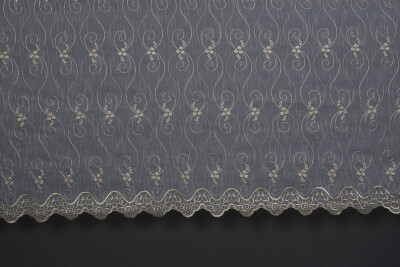 NAKIŞ 10 MODEL KREM RENK TEK KANAT Hazır dikilmiş Pileli Fon Perde 300*260 cm - 6