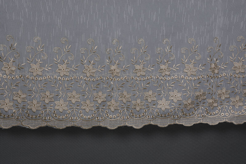 NAKIŞ 11 MODEL KREM RENK TEK KANAT Hazır dikilmiş Pileli Fon Perde 300*260 cm - 4