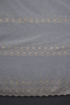 NAKIŞ 11 MODEL KREM RENK TEK KANAT Hazır dikilmiş Pileli Fon Perde 300*260 cm - 5