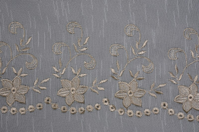 NAKIŞ 11 MODEL KREM RENK TEK KANAT Hazır dikilmiş Pileli Fon Perde 300*260 cm - 8