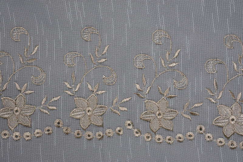 NAKIŞ 11 MODEL KREM RENK TEK KANAT Hazır dikilmiş Pileli Fon Perde 300*260 cm - 8