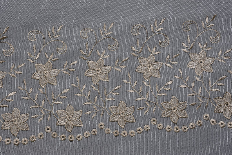 NAKIŞ 11 MODEL KREM RENK TEK KANAT Hazır dikilmiş Pileli Fon Perde 300*260 cm - 9